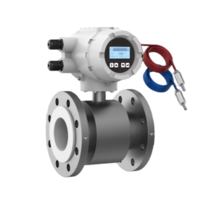 Integrated electromagnetic thermal energy meter for heating and cooling systems